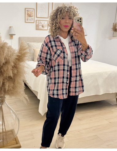 CAMISA CUADROS ABOTONADA