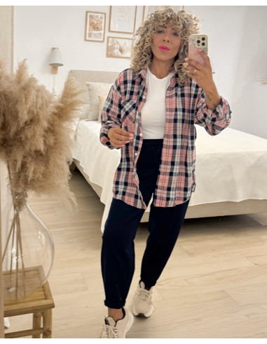 CAMISA CUADROS ABOTONADA