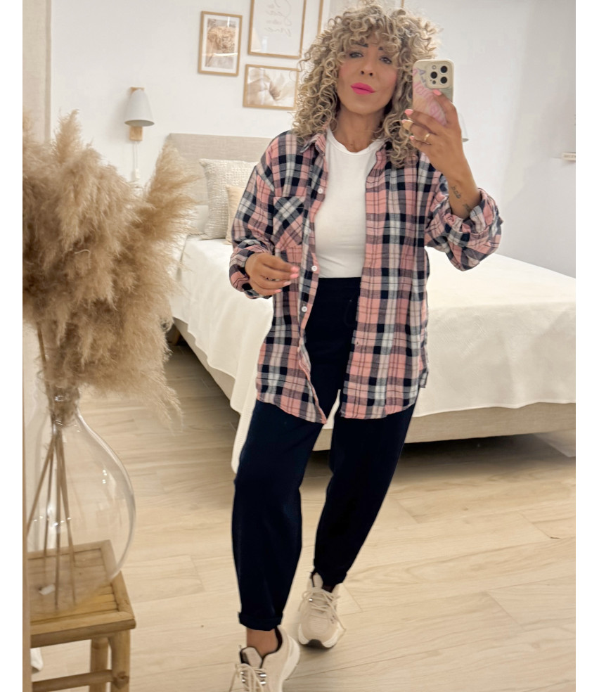 CAMISA CUADROS ABOTONADA