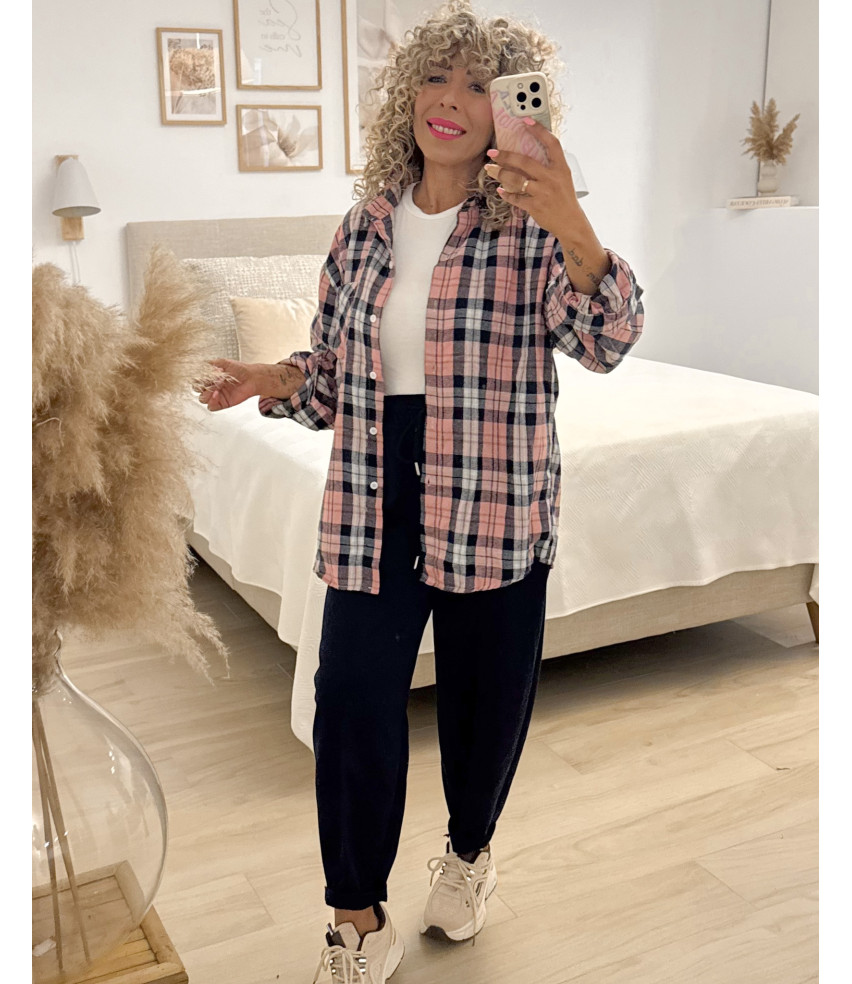 CAMISA CUADROS ABOTONADA