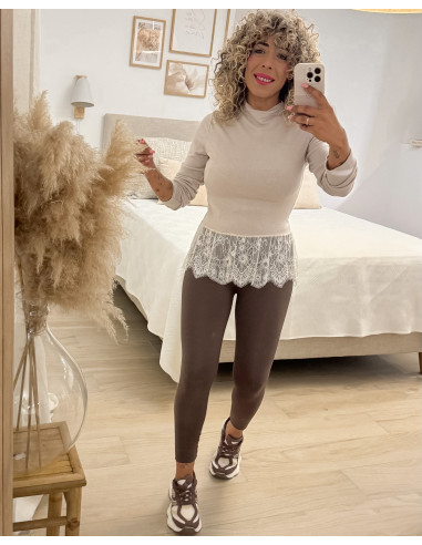 LEGGING BARBIE PUSH UP MARRÓN