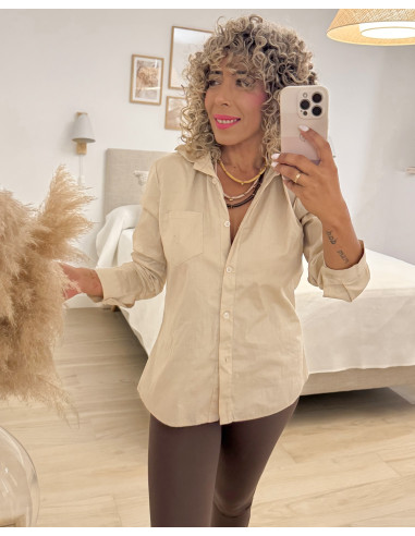 CAMISA ABOTONADA BEIG