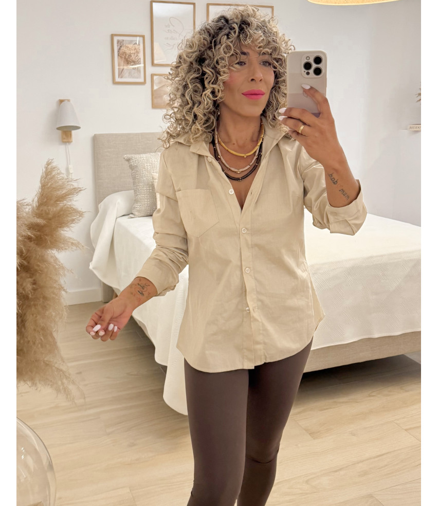 CAMISA ABOTONADA BEIG