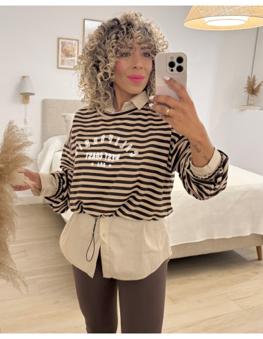 CAMISA ABOTONADA BEIG