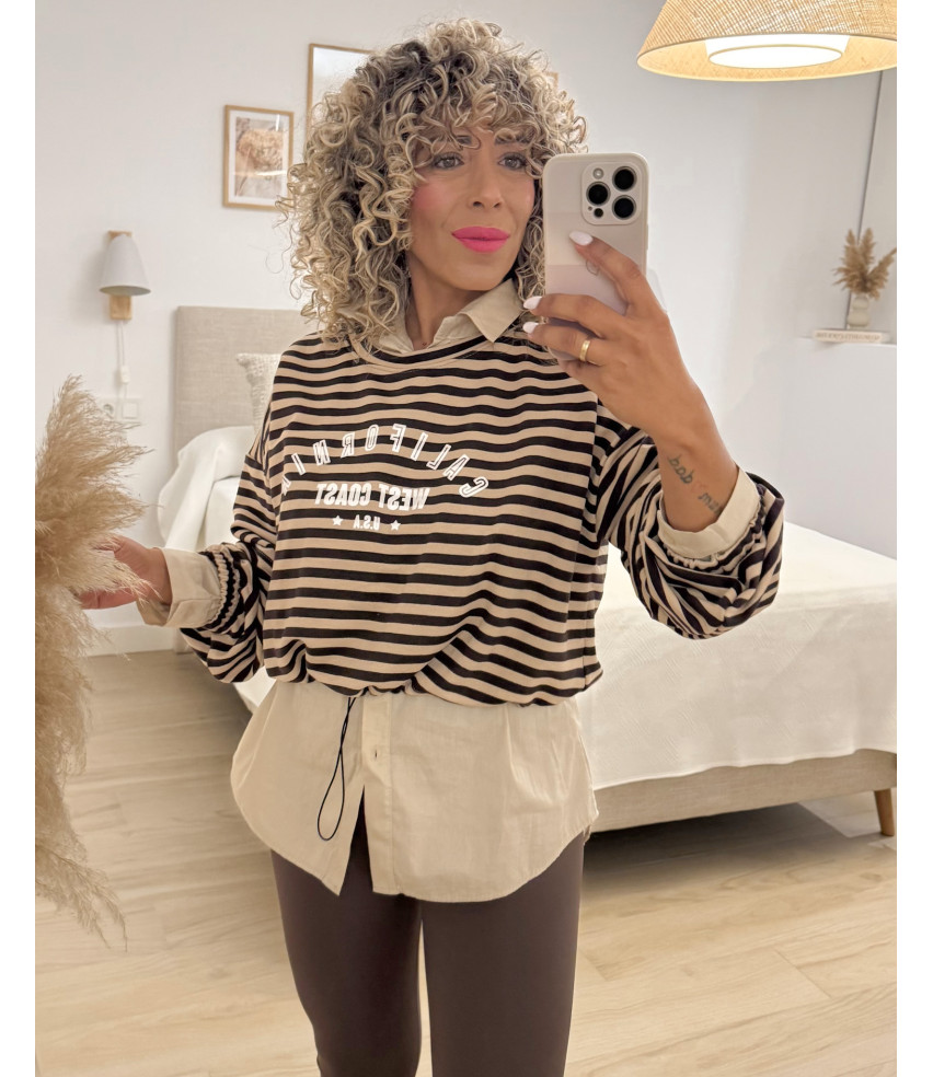 SUDADERA AJUSTABLE RAYAS