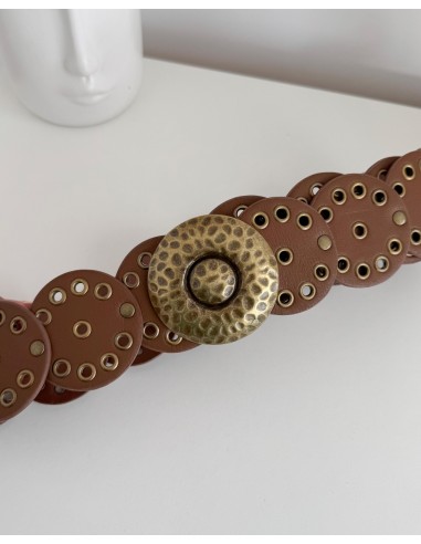 CINTURÓN CÍRCULO MARRÓN