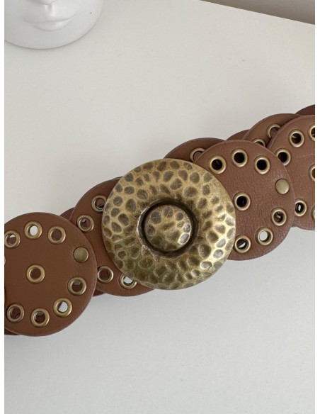 CINTURÓN CÍRCULO MARRÓN