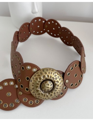 CINTURÓN CÍRCULO MARRÓN